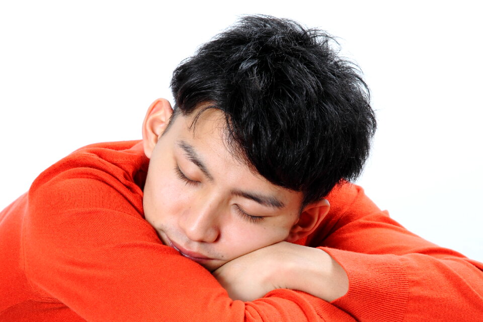 Man portrait sleeping