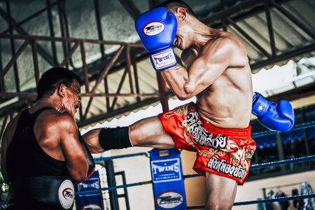 Muay thai kick photo