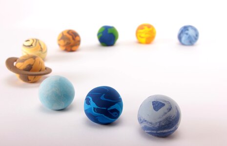 Planets clay art