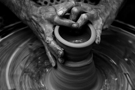 Pottery hands