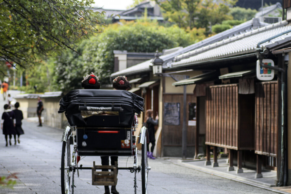 Pulled rickshaw kyoto