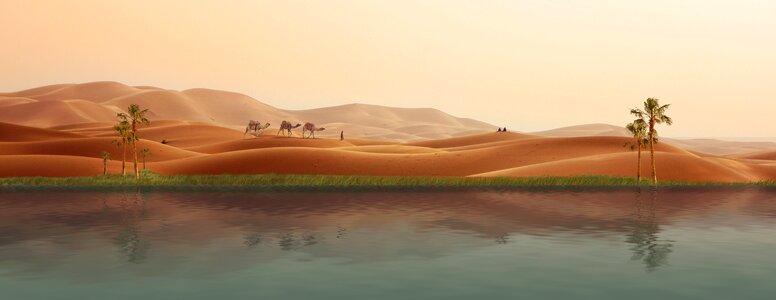 River desert caravan