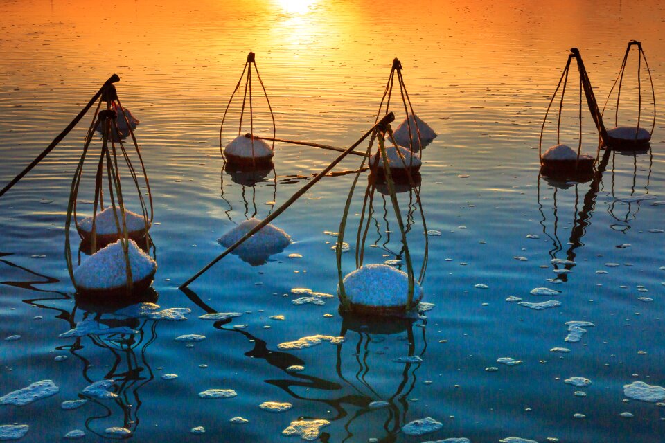Salt evaporation pond