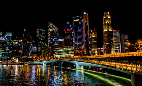 Singapore cityscape bridge