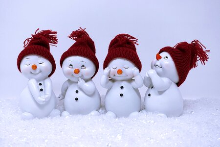 Snowman figure photo