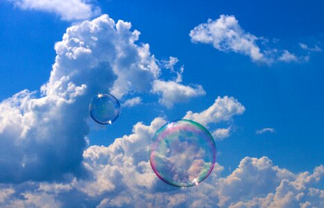 Soap bubble sky photo