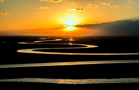 Sunset river