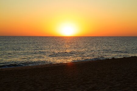 Sunset sea beach