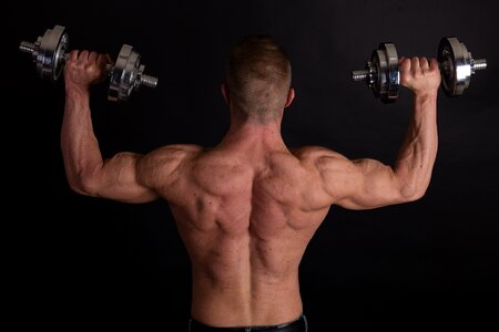 Training muscle man photo