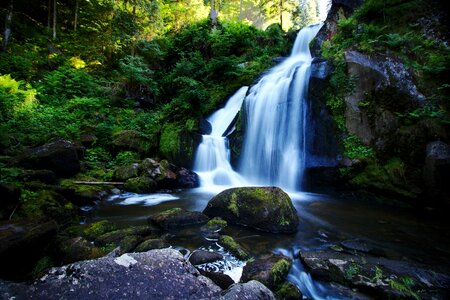 Waterfall forest photo