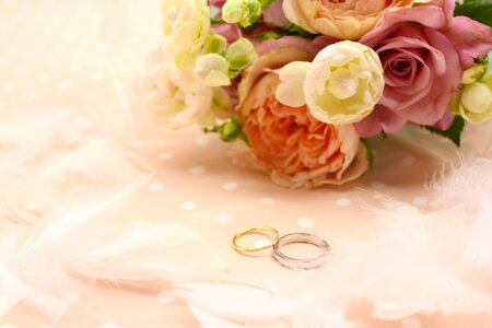 Wedding ring bouquet