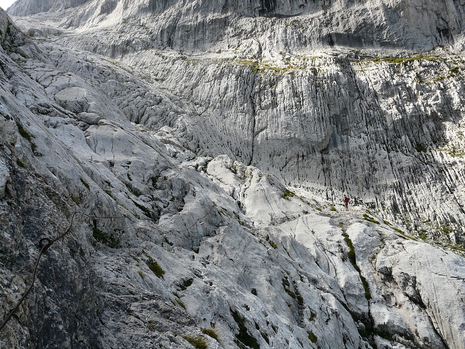 Mountaineer stone gutter wilderkaiser