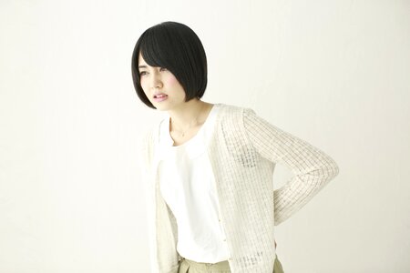 Woman girl low back pain