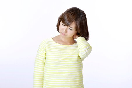 Woman girl neck pain