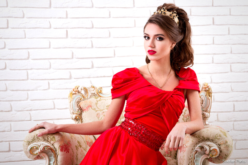 Woman girl portrait dress