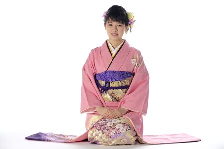 Woman girl portrait kimono