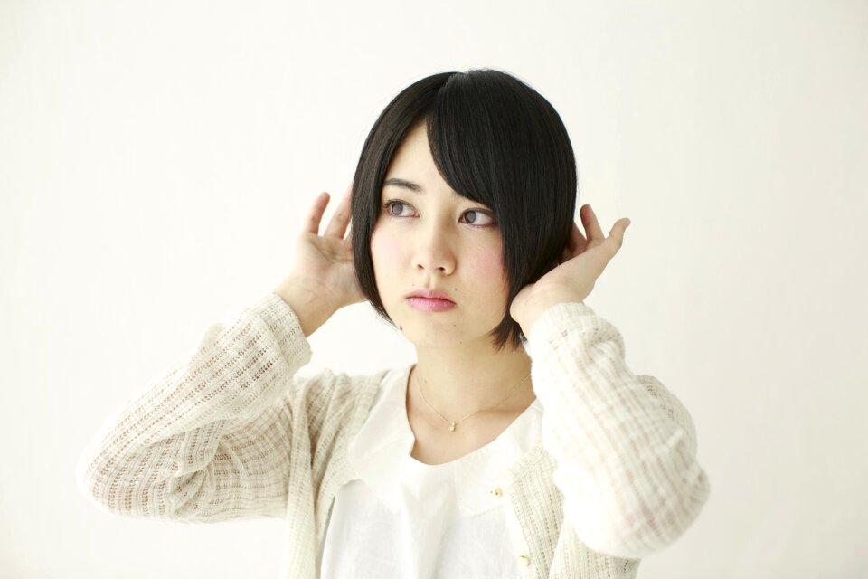 Woman girl portrait listening