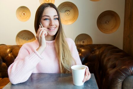 Woman girl portrait smartphone