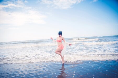 Woman girl portrait swimsuit