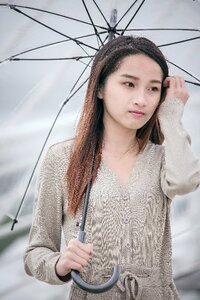 Woman girl portrait umbrella