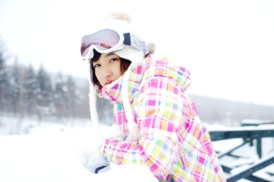 Woman girl winter sports