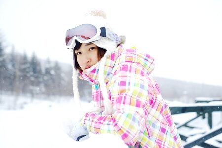 Woman girl winter sports
