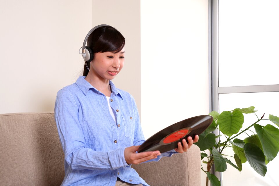 Woman listening music