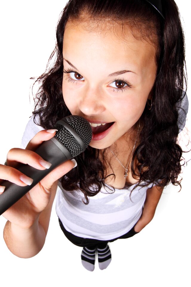 Woman singing singer