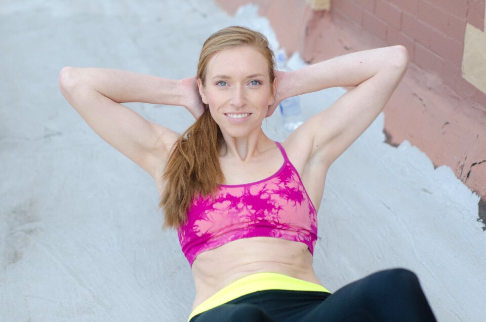 Woman training