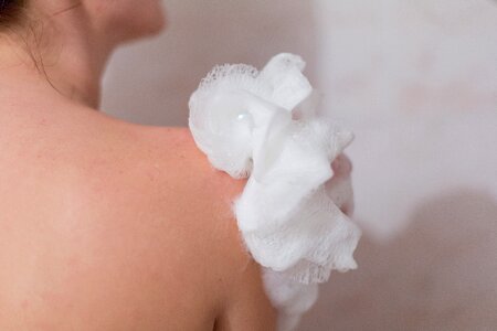 Woman wash body