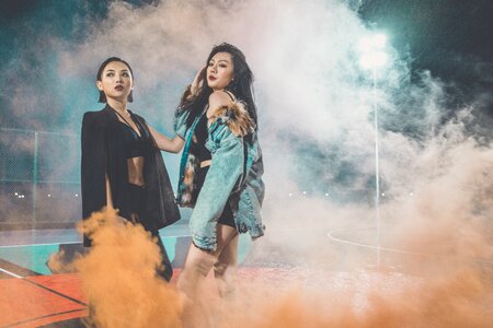Women girls smoke