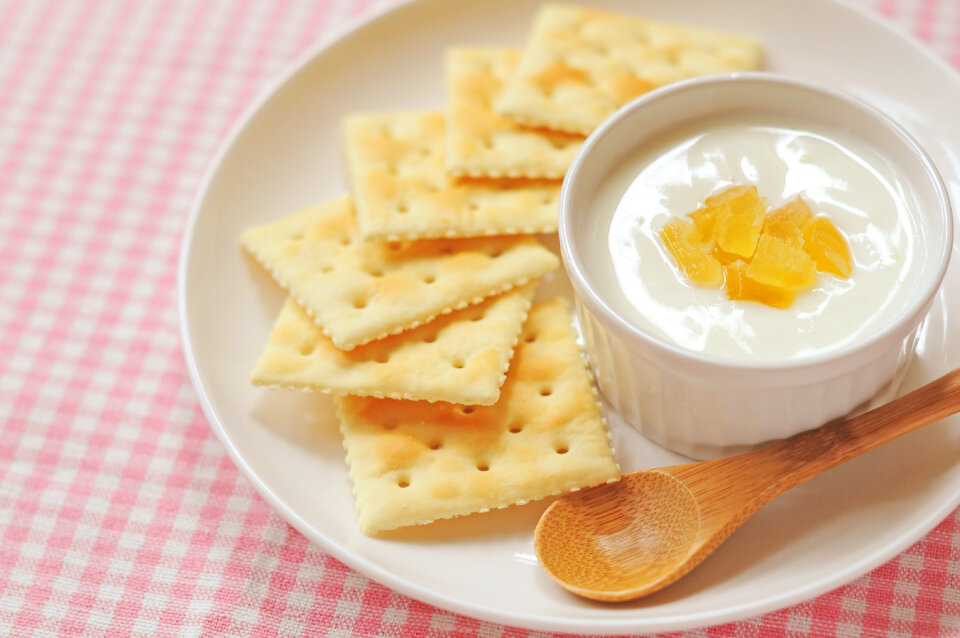 Yogurt cracker food