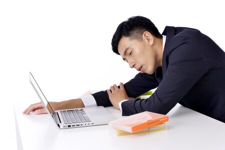 Business man tired