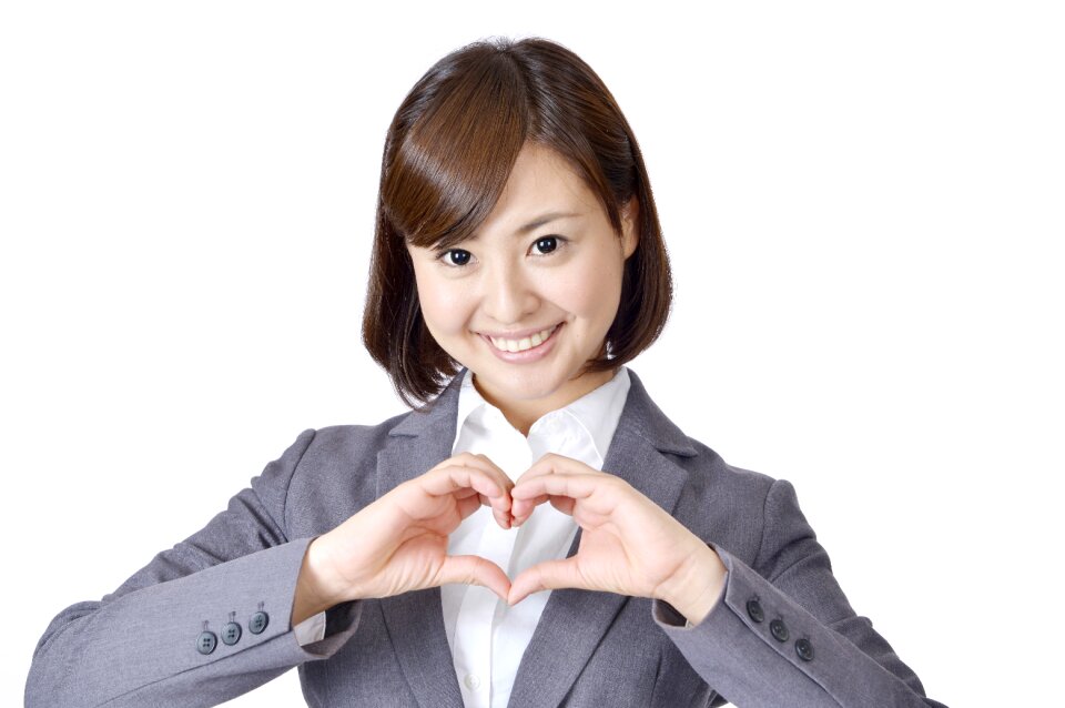 Business woman heart