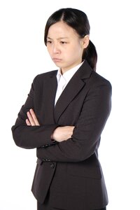 Business woman think