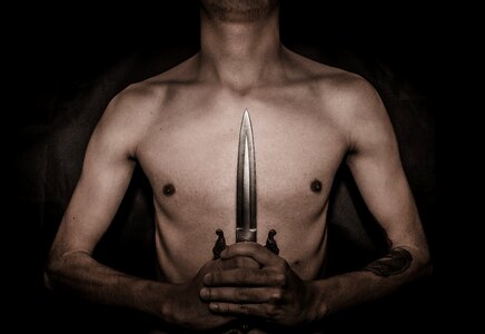 Dagger knife man
