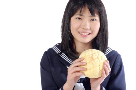 Female student melonpan