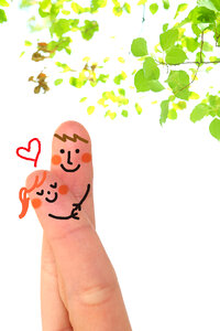 Finger dolls couple photo