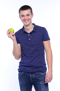 Man portrait apple photo