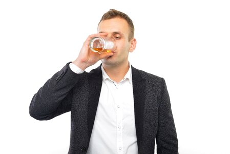 Man portrait drink