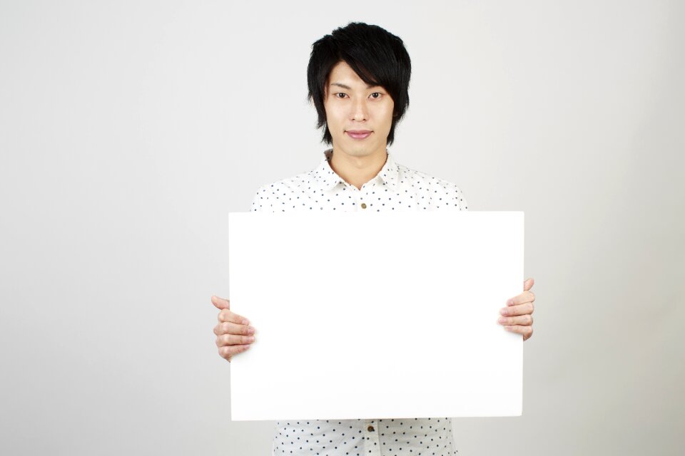 Man portrait message board