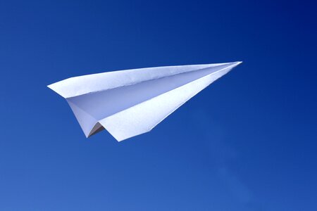 Paper airplane sky photo