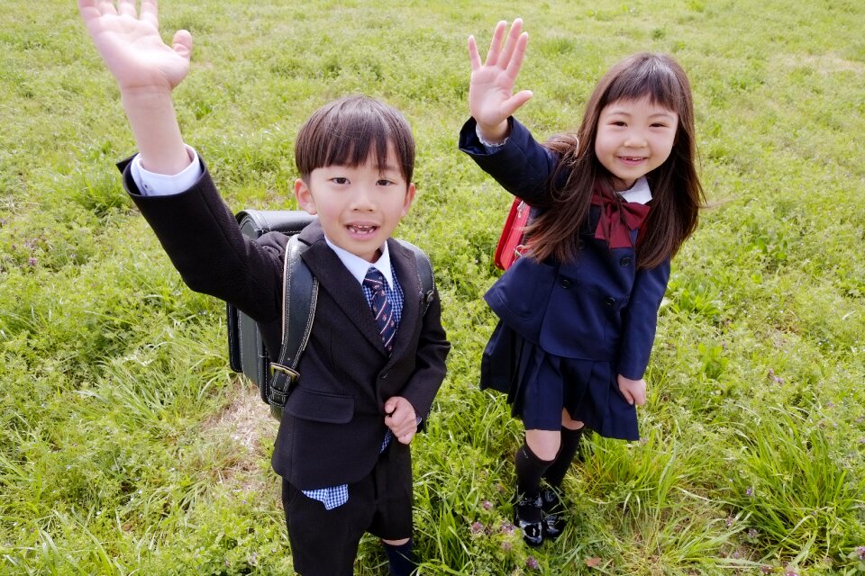 Schoolboy schoolgirl children