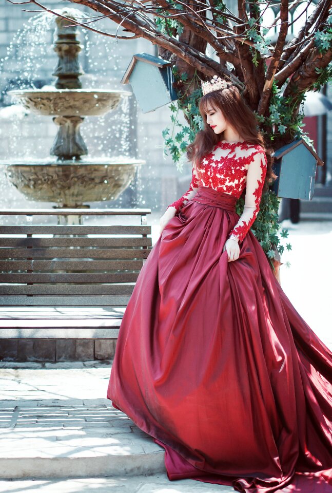 Woman girl dress portrait