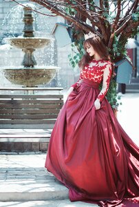 Woman girl dress portrait