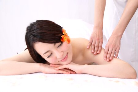 Woman girl massage photo