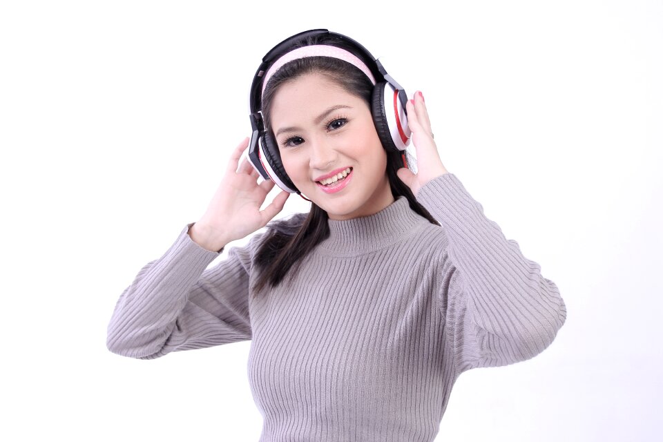 Woman girl music headphone
