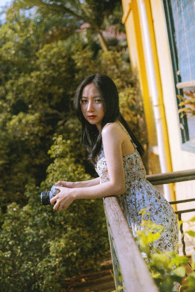 Woman girl portrait camera