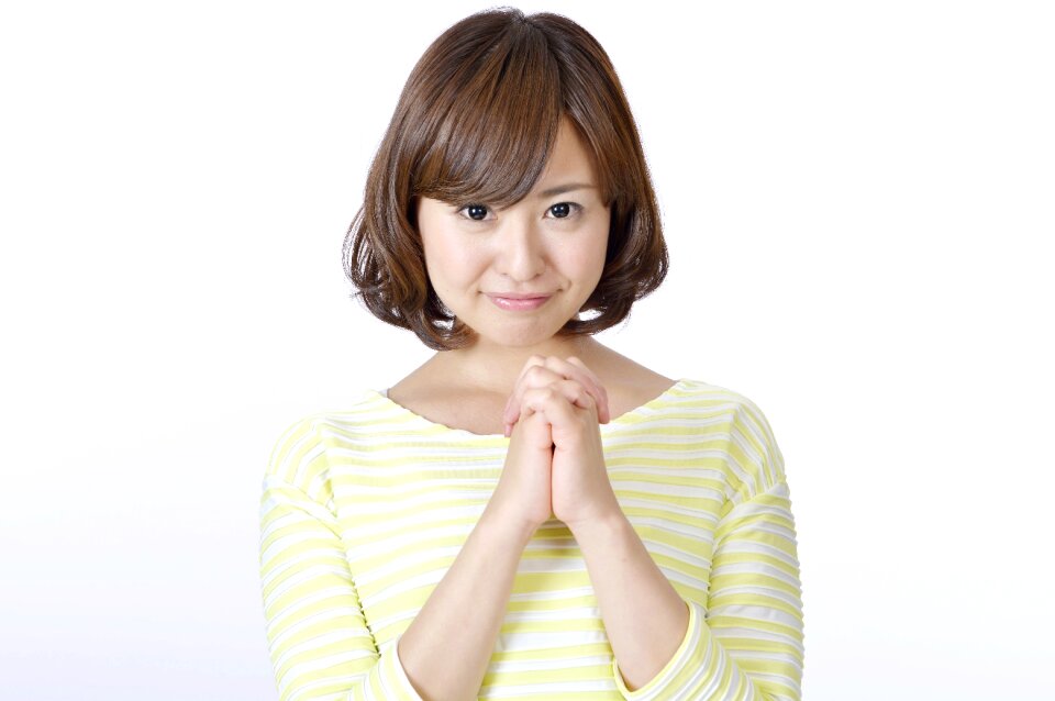 Woman girl portrait pray