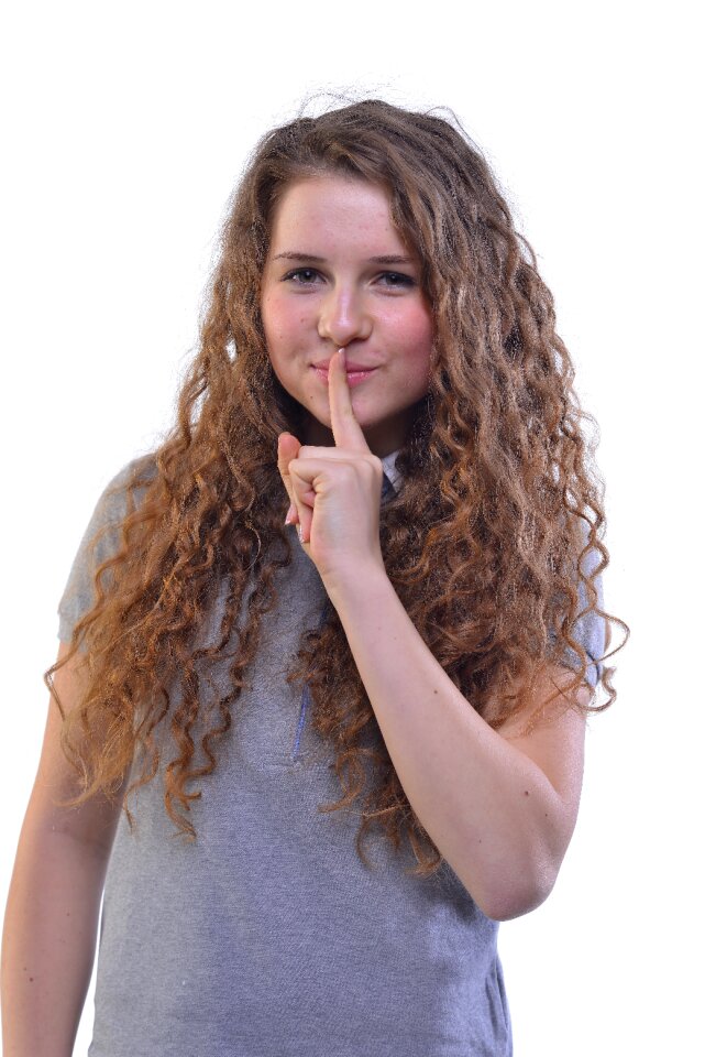 Woman girl portrait secret